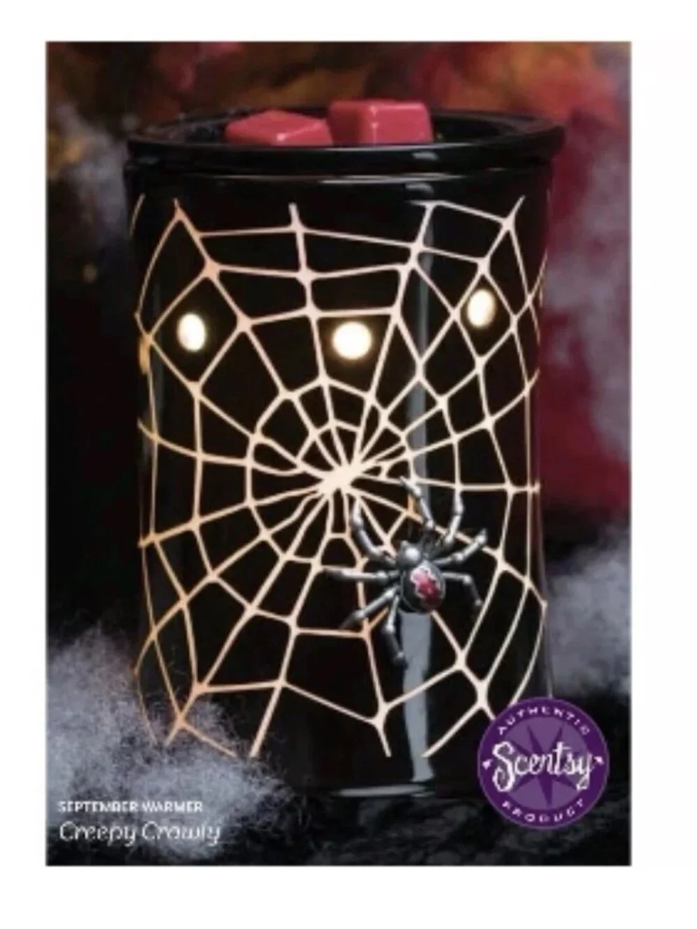 🕷️ NEW NIB Scentsy Creepy Crawly Spiderweb Wax Warmer Retired Halloween 2013 🕷